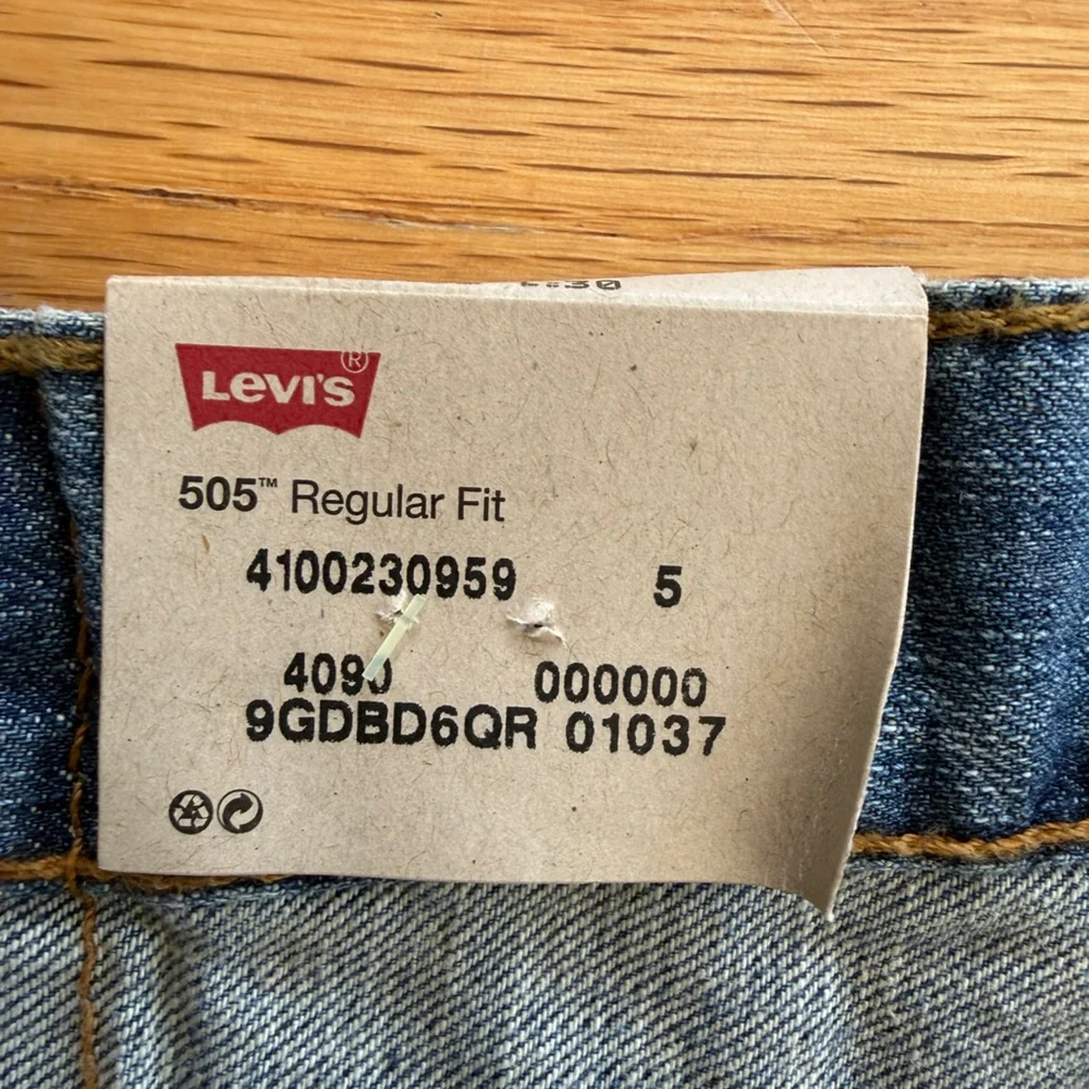 Levi's 505 Regular 32x30 Light Wash Jeans NWT 100% Cotton Made in Mexico